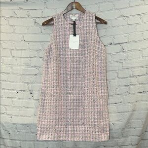 Tuckernuck Pomander Place Bianca Pink & Gray Sleeveless Tweed Dress Size X-Large
